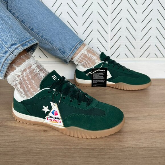 ⭐Converse Run Star Trainer Ox Women Shoes Suede Green Casual
